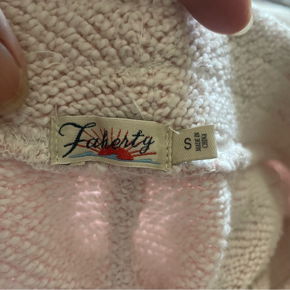 Faherty Soft Pink Knitwear joggers size small - Picture 3 of 9